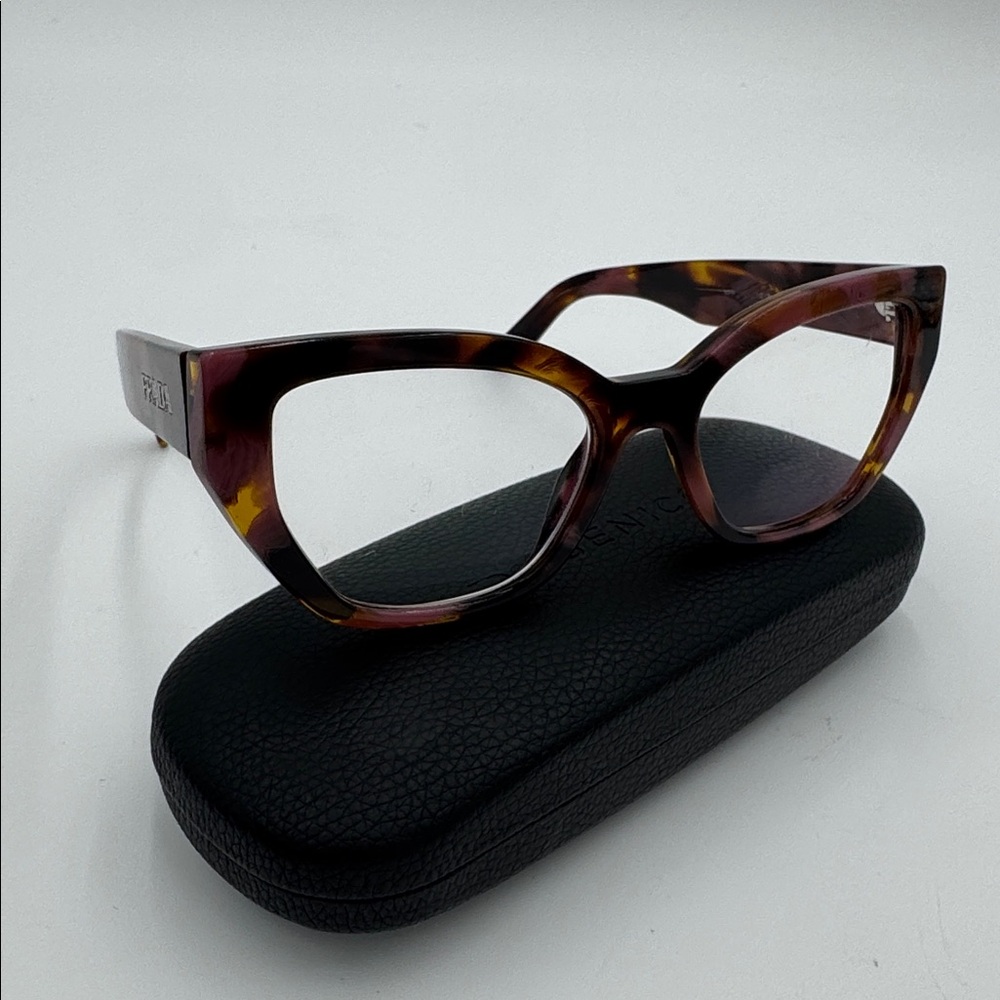 Prada Brown and purple Patterned Eyeglasses - Picture 2 of 7